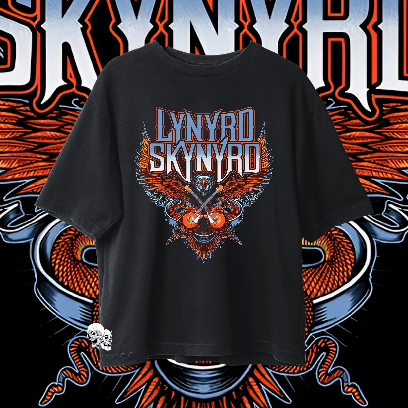 Y2k Retro Top Lynyrd Skynyrd 50th Tour Creative - Grafica ispirata con arte musicale per i fan Magliette Lynyrd Skynyrd unisex