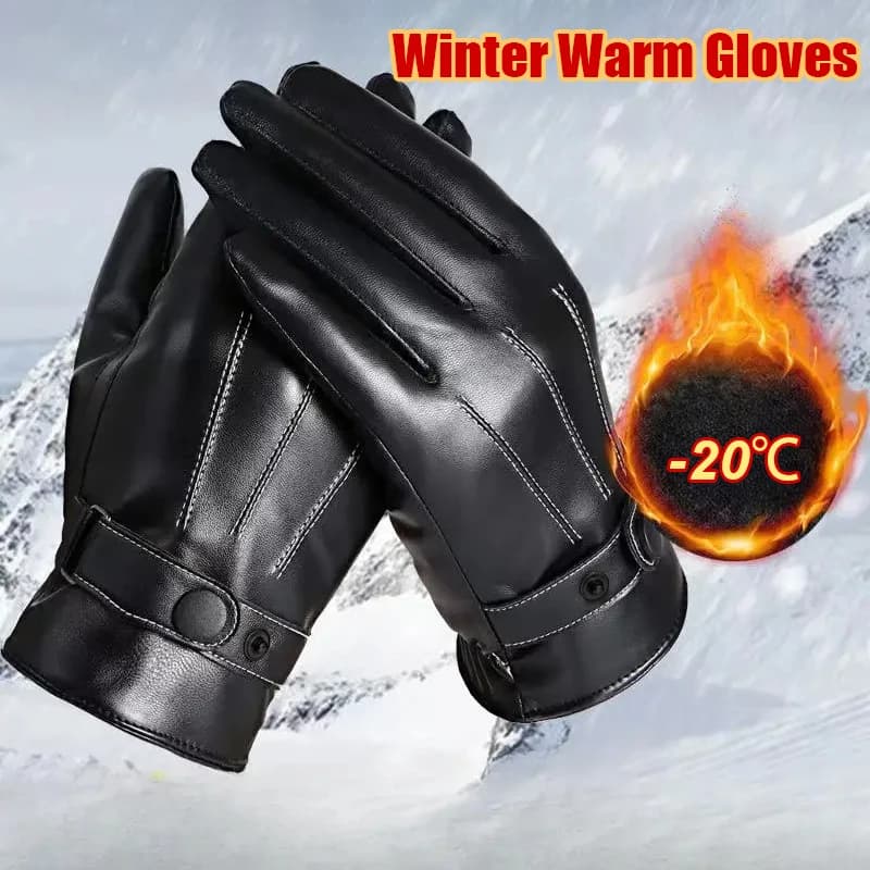 Guanti in ecopelle con touch screen alla moda, moda invernale, caldi, antivento, sportivi, ciclismo, equitazione, regali perfetti da uomo