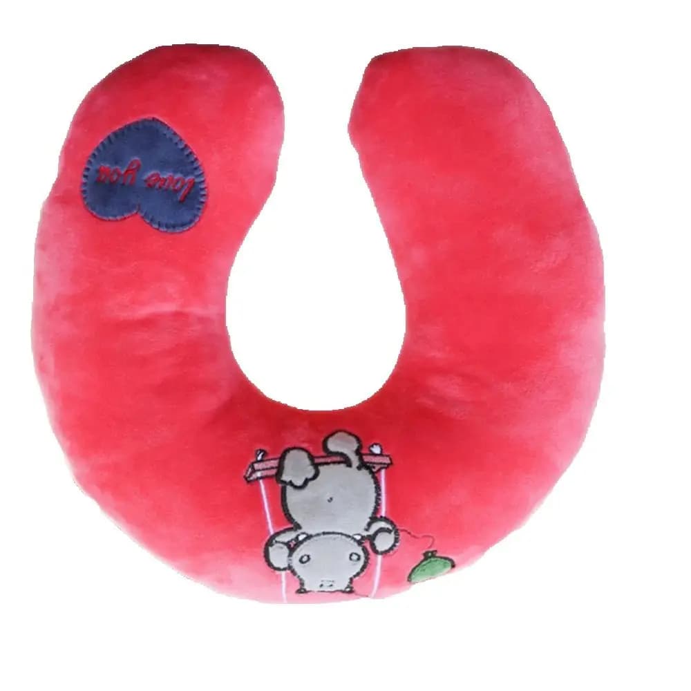 Regalo di cartoni animati per donna Ti amo Simpatico cuscino per il collo a U Farcito Ti amo Cuore Ricamo Giocattoli Collare morbido Prodotto per bambola per le donne