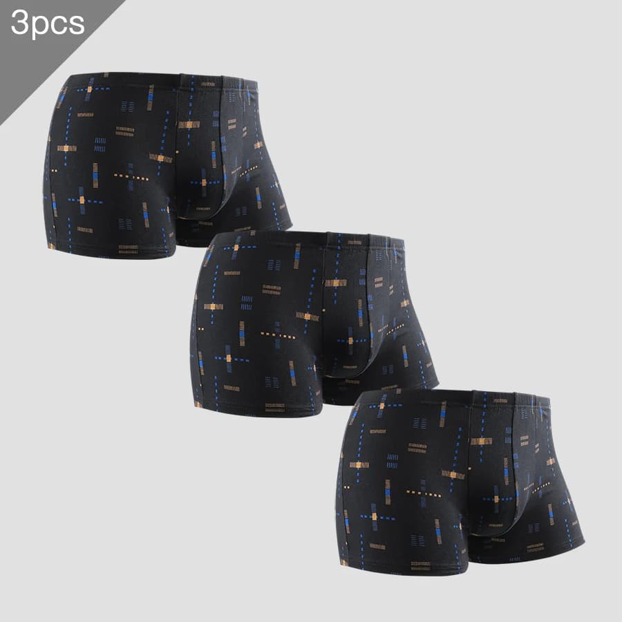 3pc Commuter boxers with wrinkle-resistant fabric to keep them structured for a relaxed schedule