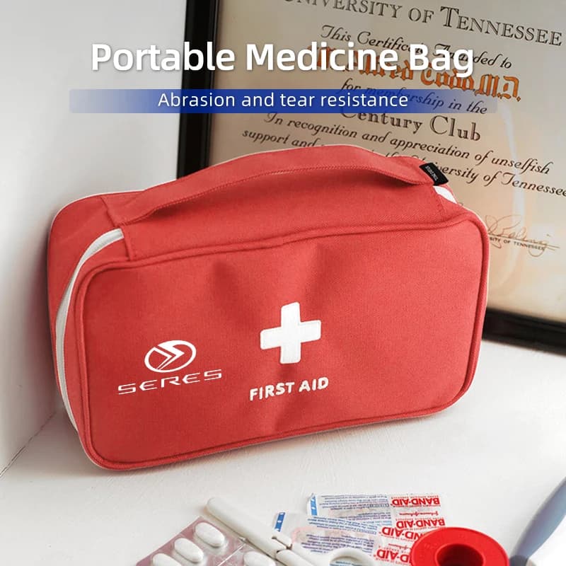 Car Logo Portable First Aid Kit Medicine Organiser Travel Mini Medical Kit For Seres M5 M7 2023 2022