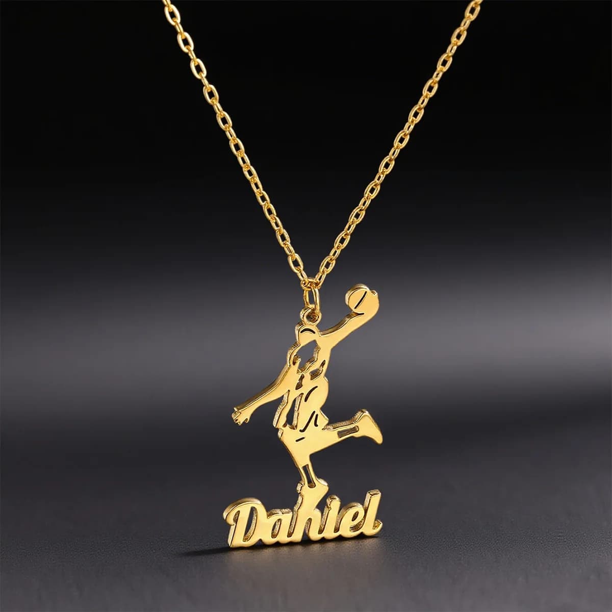 Collana con nome personalizzato Stile sportivo da basket Catene personalizzate da uomo personalizzate in acciaio inossidabile per gioielli maschili Regali di compleanno