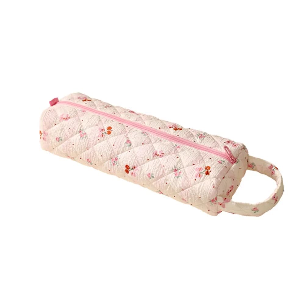 New Quilting Cotton Hair Dryer Storage Bag Large Capacity with Handle Curler Storage Bag Dustproof Soft Carrying Case for Travel