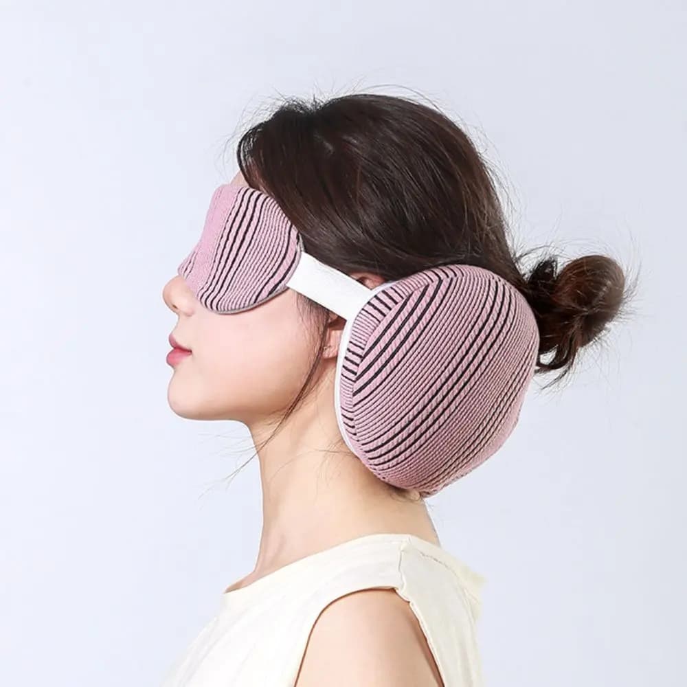 Cuscini per il collo portatili 2 in 1 Cuscino da viaggio pieghevole a blocchi di luce a forma di U con maschera per gli occhi Cuscino per il sonno Ufficio