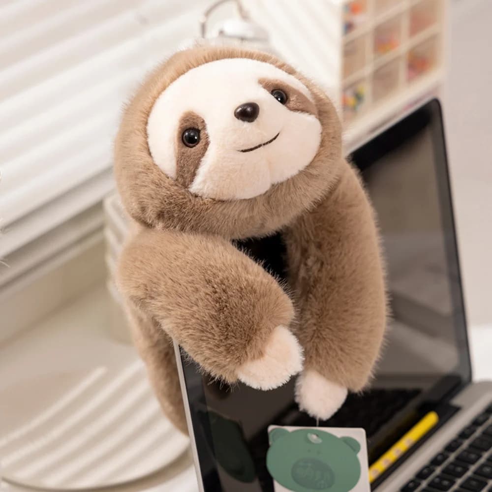 Peluche Animale della Foresta Sdraiato Cartone Animato, Morbido con Braccia Lunghe, Procione, Dinosauro, Bradipo, Panda, Cuscino Regalo per Bambini e Bambine