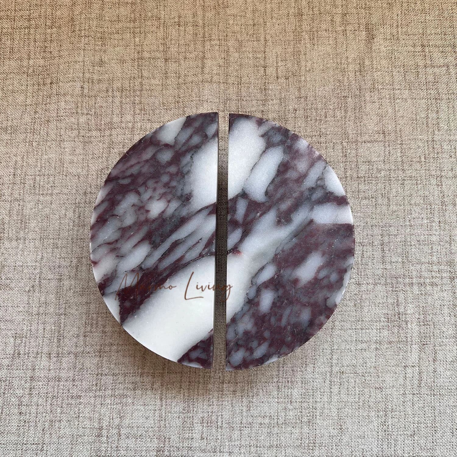 Maniglia in Marmo Calacatta Violet Arc 100% Naturale, Pomello per Armadio e Cassetto in Stile Nordico Moderno