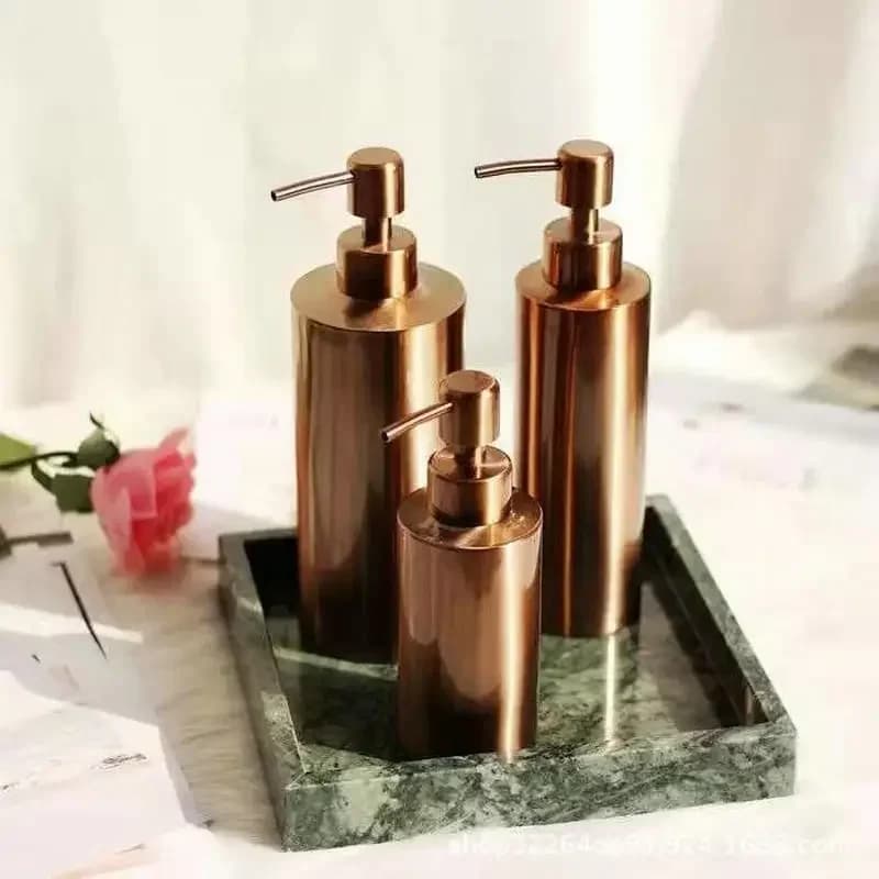 Dispenser di sapone liquido in acciaio inossidabile 304 Bottiglia di gel Bottiglia di lozione Pompa Sapone per le mani Dispenser per bagno da cucina 250ml/350ml/550ml