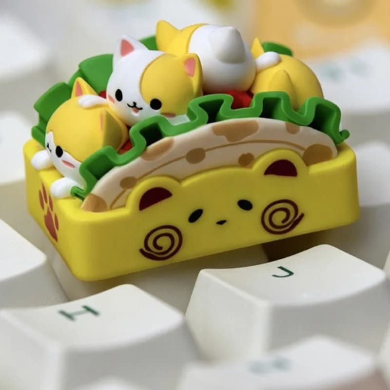 Keycap a Forma di Gatto Burrito, Tasti ESC Personalizzati per Gaming, Accessori per Tastiera Meccanica a Asse Incrociato