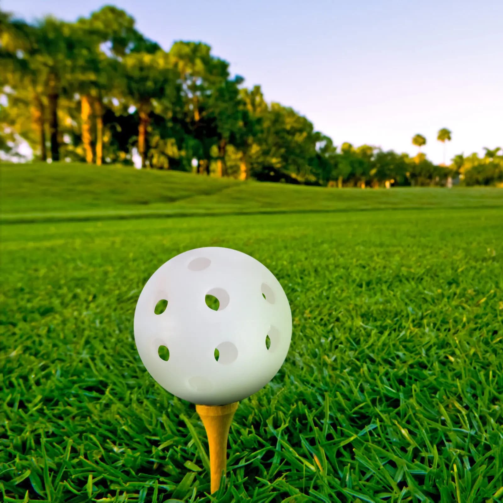 24 palline da golf di colori misti, perforate, leggere, per allenamento sportivo, in plastica, per divertimento nel gioco del tennis