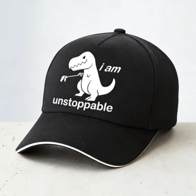 I Am Unstoppabie dinosaur baseball cap Casual Summer Men Women Adjustable hat man Breathable Visors fashion snapback hats