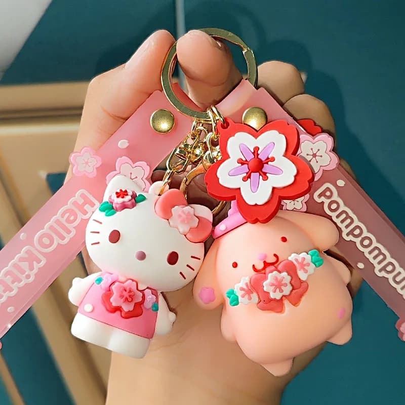Portachiavi Cartoon Hello Kitty, Ciondolo per Zaino Sanrio, Portachiavi per Coppie, Decorazione per Regali di Compleanno e Feste