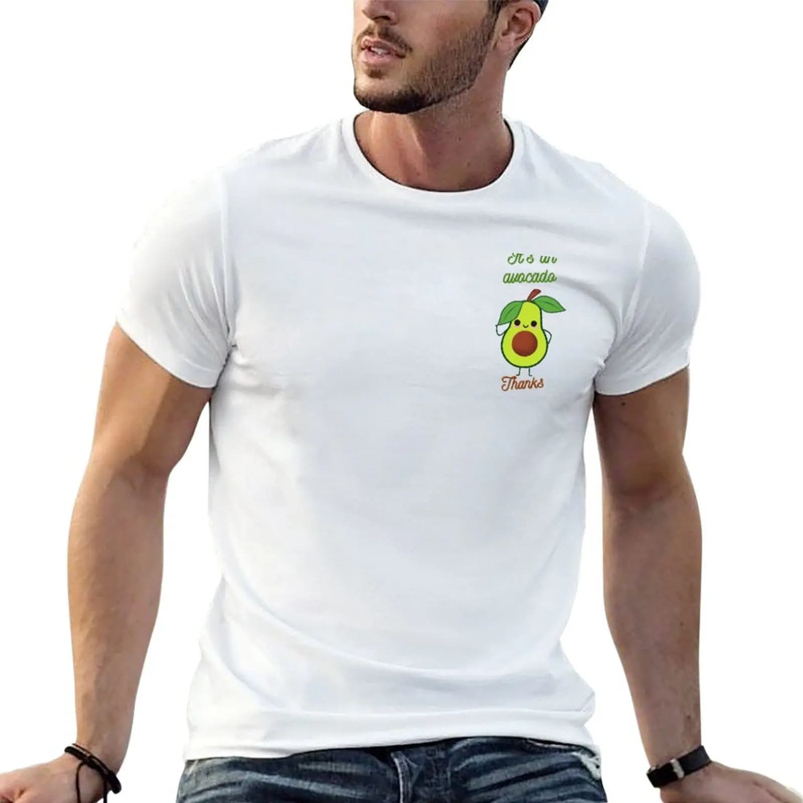 T-shirt Its An Avocado Thanks, t-shirt di design per uomo, t-shirt slim fit, t-shirt anime, t-shirt oversize