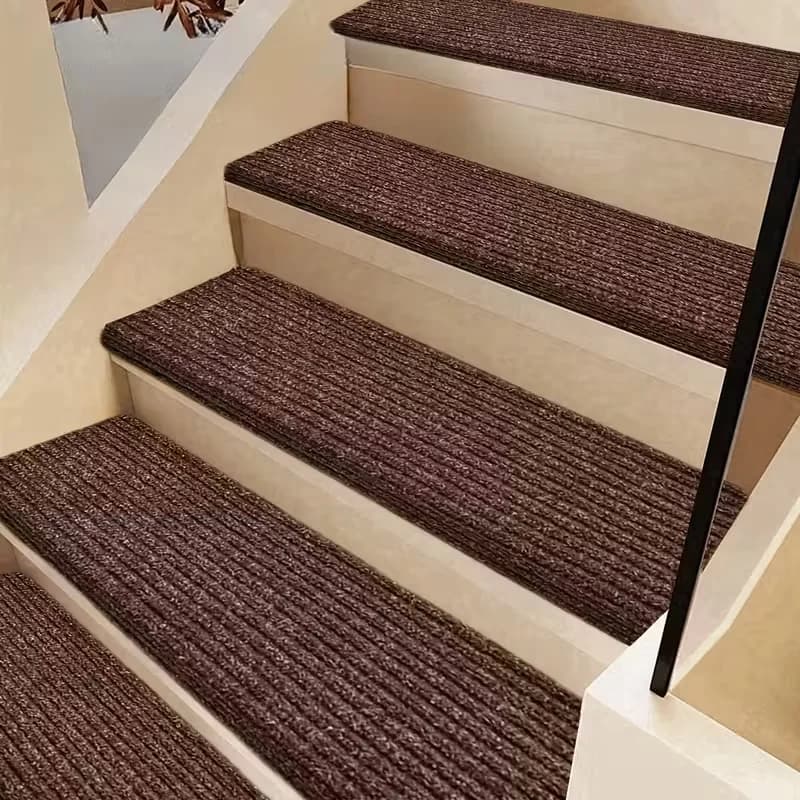 1PC 20x80cm Tappetini per scale Tappeto Strisce Terzi Antiscivolo Lavabile Tappeto Esterno Poliestere (Poliestere) Per gradini in legno Pastiglie Scale Rubinetto
