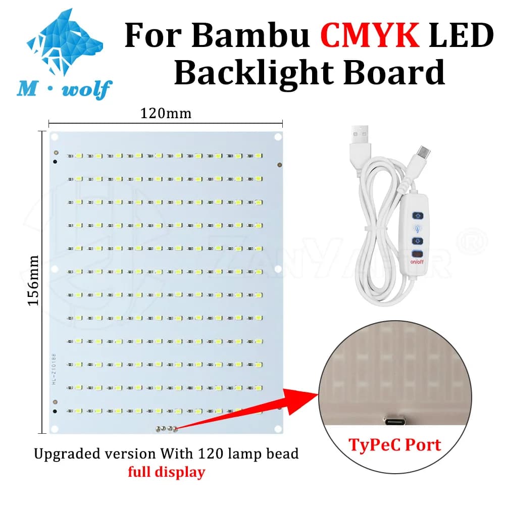Per Bambu Lab Lithophane Pannello Led CMYK Scheda Retroilluminazione A LED PLA Basic CMYK Lithophane Bundle Accessori Per Stampanti 3D