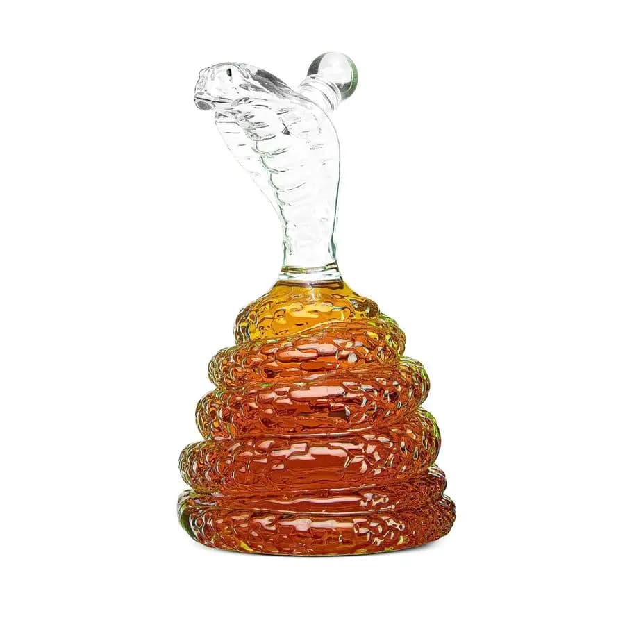 Decanter per Whisky e Vino King Cobra, Decanter per Liquori Anno del Serpente 2025 Capodanno Cinese, Decanter in Vetro a Forma di Serpente da 500ml