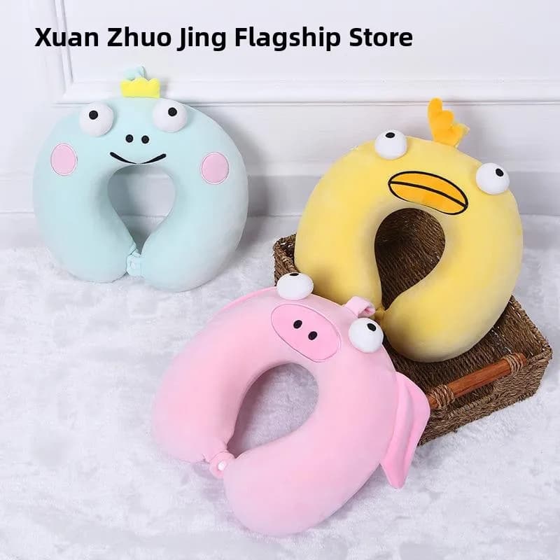 Cuscino per il Collo a Forma di U in Memory Foam, Cuscino Portatile per Ufficio, Viaggio e Riposo, Supporto Regolabile in Altezza e Peso