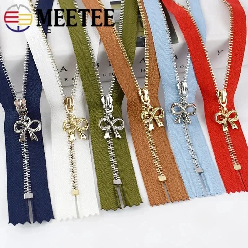 3 pz 3 #15/18/20/25/30cm cerniere chiuse per borsa da cucito in metallo tasca con cerniera portafoglio indumento Zip Kit di riparazione accessori fai da te