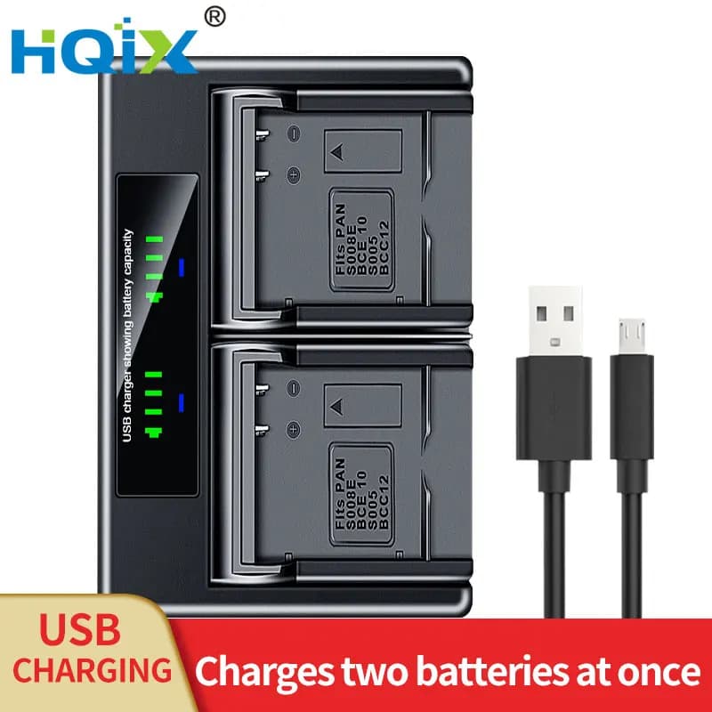 HQIX for Kodak SP360 SP1 ZX5 Pixpro 4KVR360 Camera LB-080 Battery Dual Charger