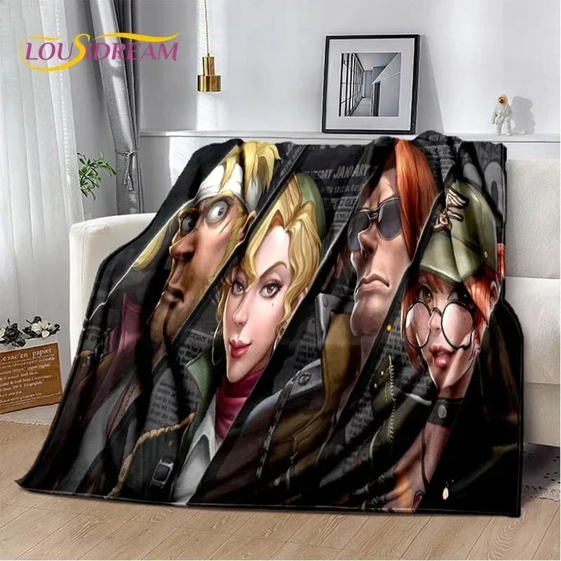 Metal Slug Classic Retro Game Cartoon Soft Flannel Blanket for Beds Bedroom Sofa Picnic,Throw Blanket for Cover Outdoor Leisure