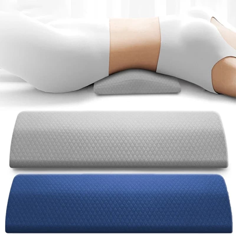 Cuscino lombare di supporto per dormire Cuscino lombare in memory foam Letto per donne incinte Cuscino di supporto per il mal di schiena lombare per dormire Grigio Blu