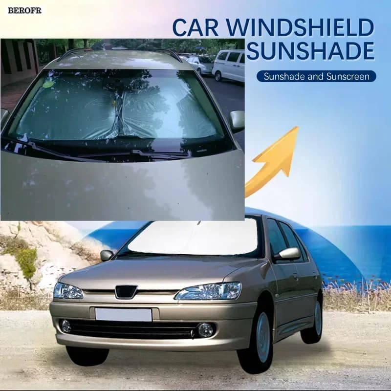 Car Windshield Sun Shade Covers Front Window Sunscreen UV Parasol For Peugeot 306 Summer Car Accessories