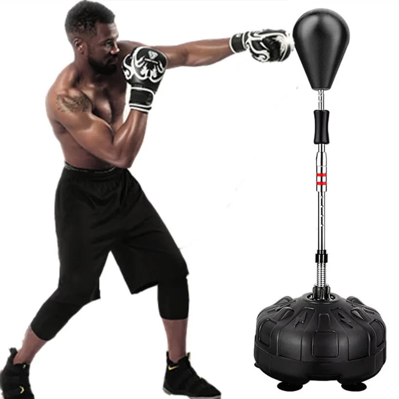 Self-supporting Leather Boxing Set with Speed Bag and Ball Boxing for Reflection