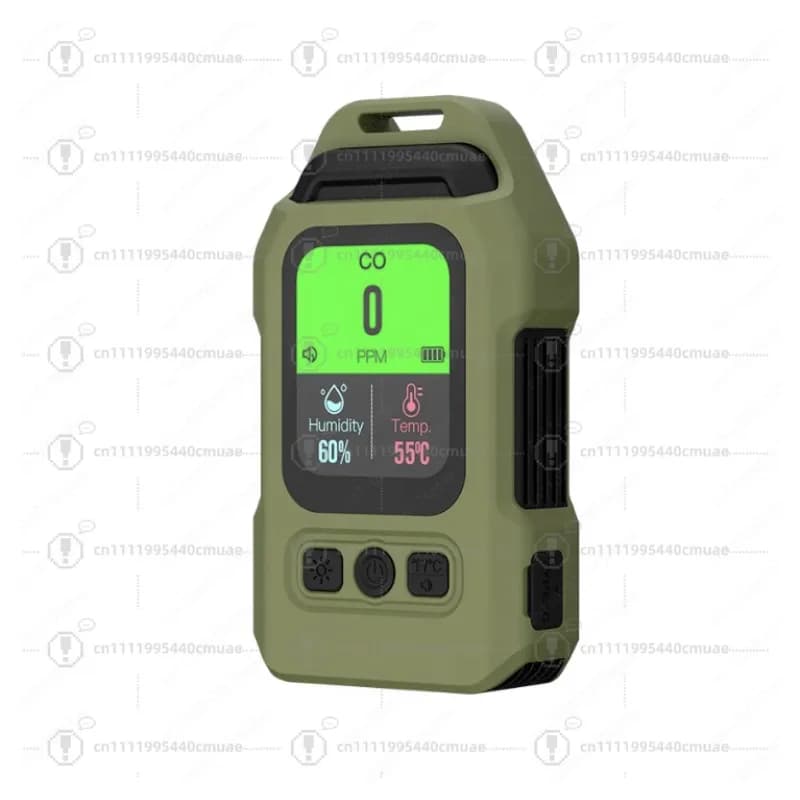 detector alarm, carbon monoxide + carbon dioxide + temperature and humidity detector
