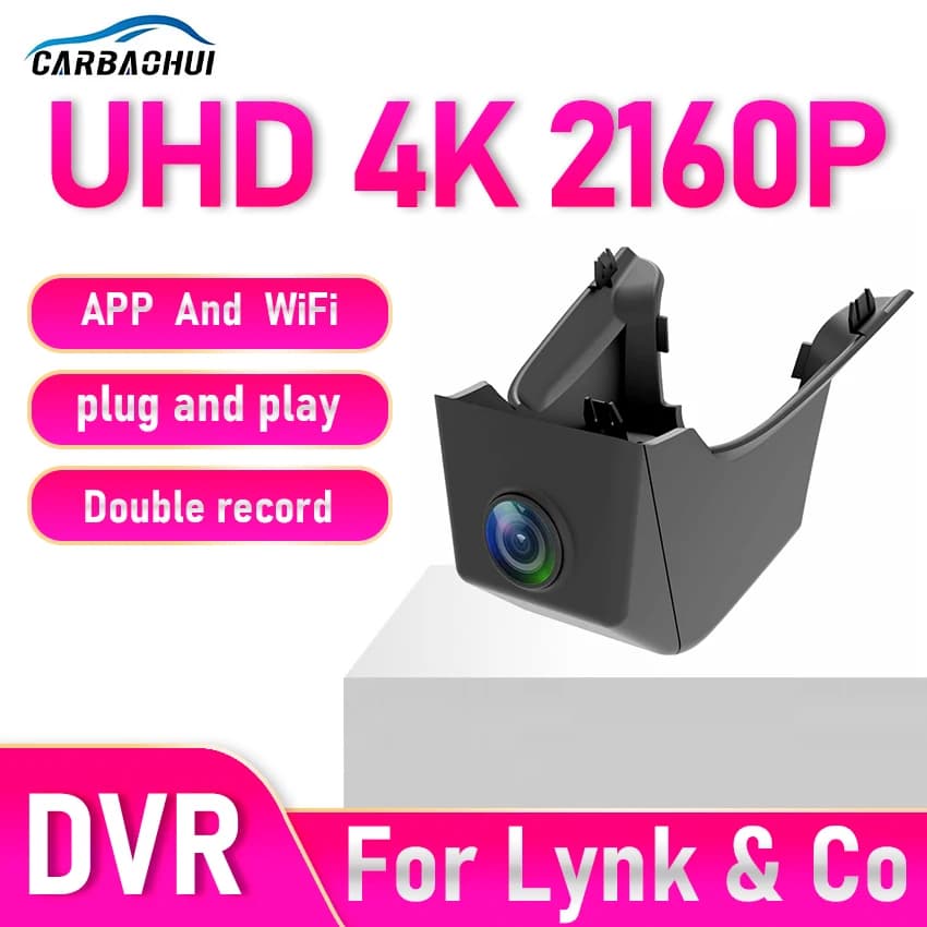4K Wifi 3840*2160 DVR per auto Dash Cam Videocamera per Lynk & Co 01 PHEV 2018 2019 2020 2021 2022 2023, Dashcam per Lynk & Co