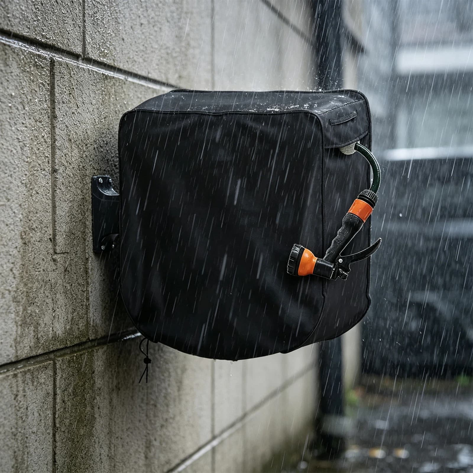 420D Wall Mounted Hose Protector Waterproof Square Garden Hoses Bags Garden Hoses Storage Bag for Winter Tube Protection