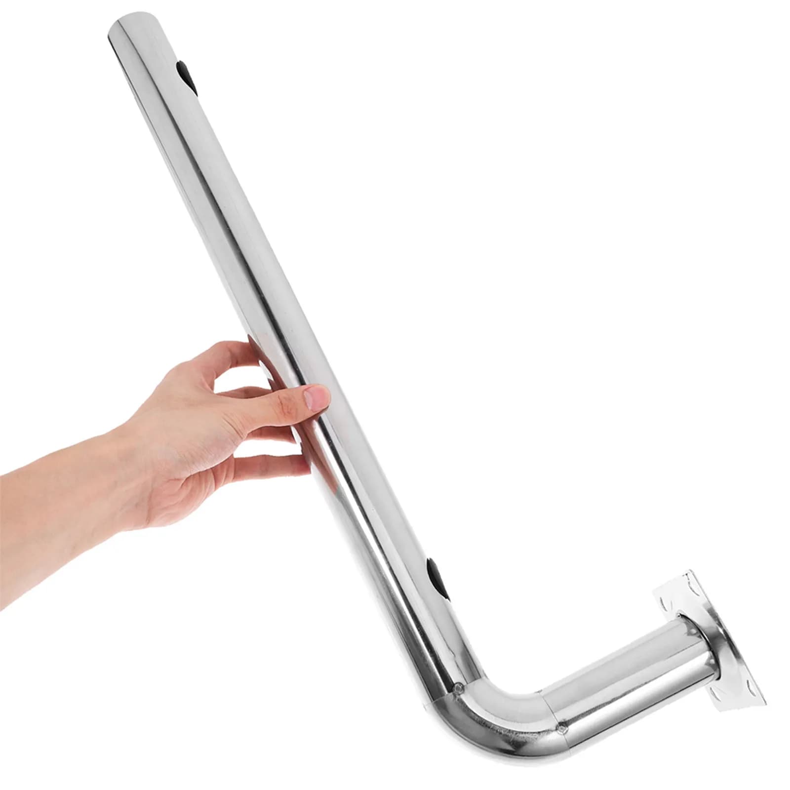 Supporto per antenna in acciaio inossidabile da 2 pezzi, staffa per montaggio a parete per bridge wireless da esterno, supporto a tubo a L per telecamera di sicurezza