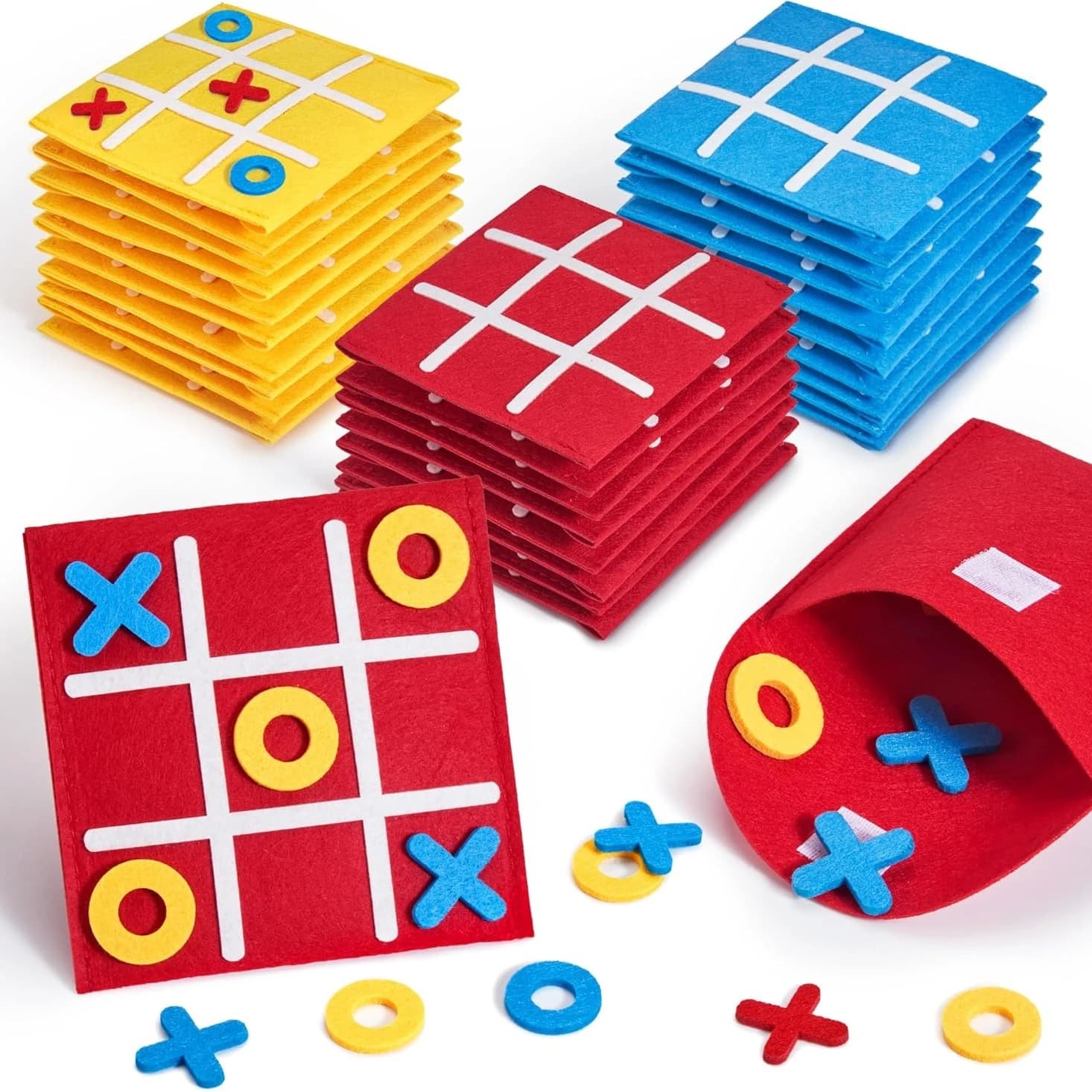 Set da 30 Giochi Tic Tac Toe in Feltro - Divertimento per Tutta la Famiglia! Gioco di strategia classico, regali per feste di compleanno, regali educativi per studenti