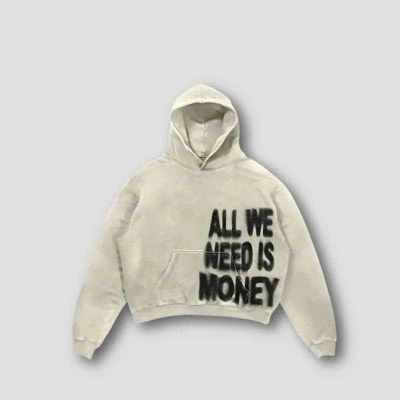 Felpa con cappuccio oversize con stampa di lettere ispessite Harajuku Y2k Felpe con cappuccio Goth Donna Streetwear Top Felpa grunge Abbigliamento Abbigliamento uomo