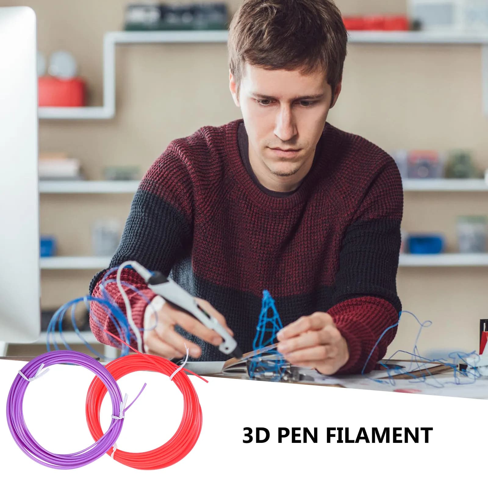 30Pcs 30 Colors Premium Pla 3D Printer Filament 5M 1.75mm Universal Compatibility Minimal Warping Strong Adhesion Easy Feeding