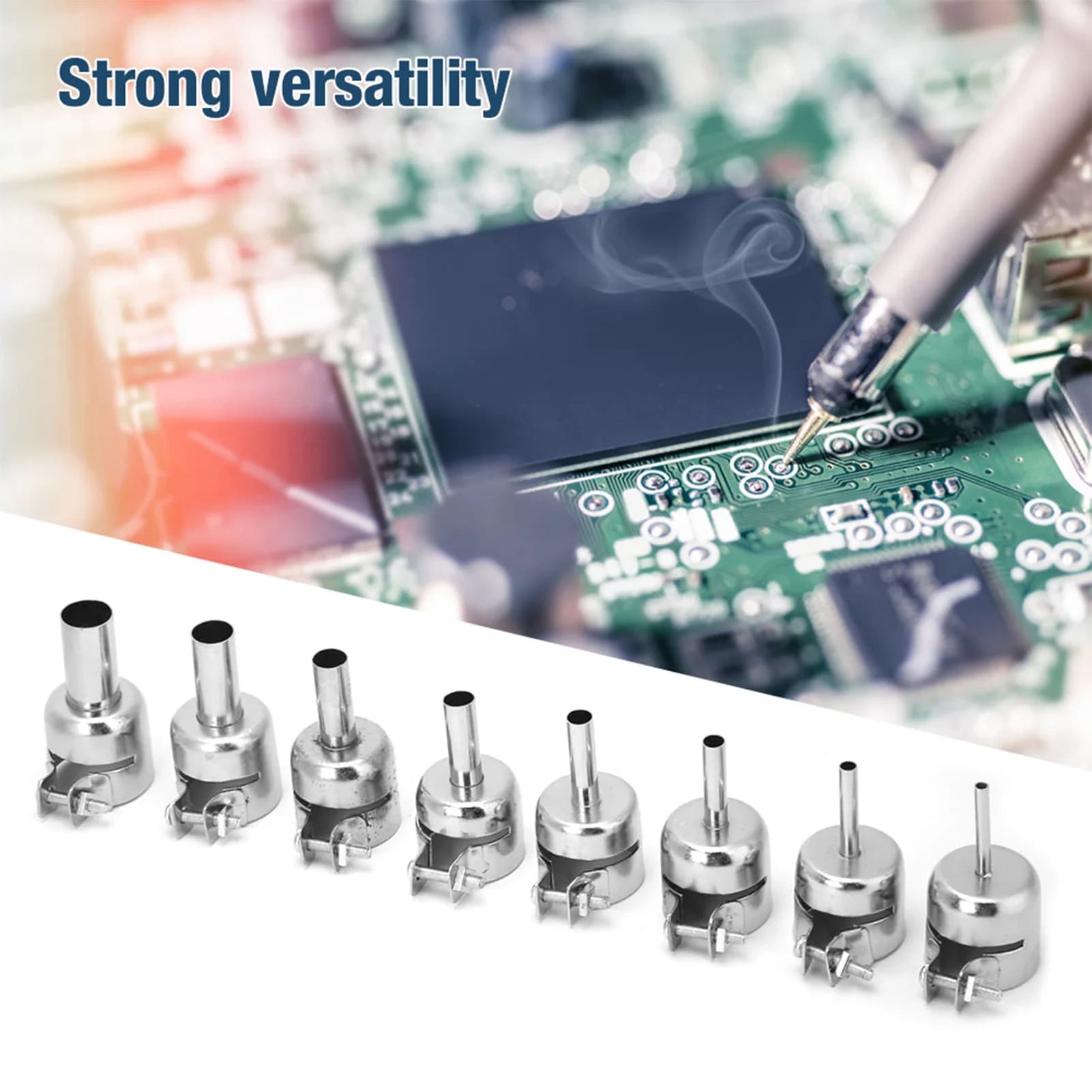 Stainless Steel Hot Air Gun Nozzle Heat Resisting Nozzle for 850 Heat Gun 3~12mm 850 Hot Gun Nozzle Heat Resisting Nozzle