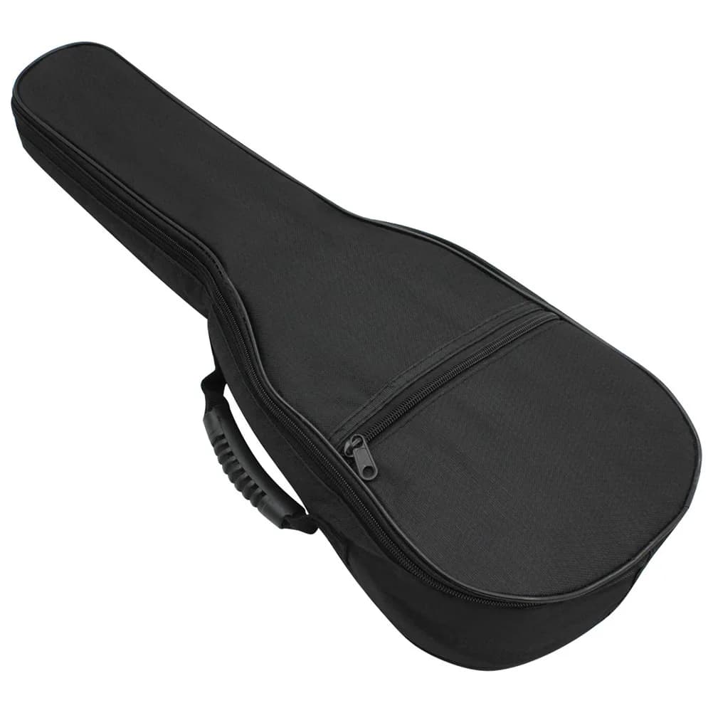 Ukulele Bag Waterproof Oxford Cloth Adjustable Double Shoulder Strap Large Outer Pocket Suitable for 21 Inch Acoustic Guitar Gig