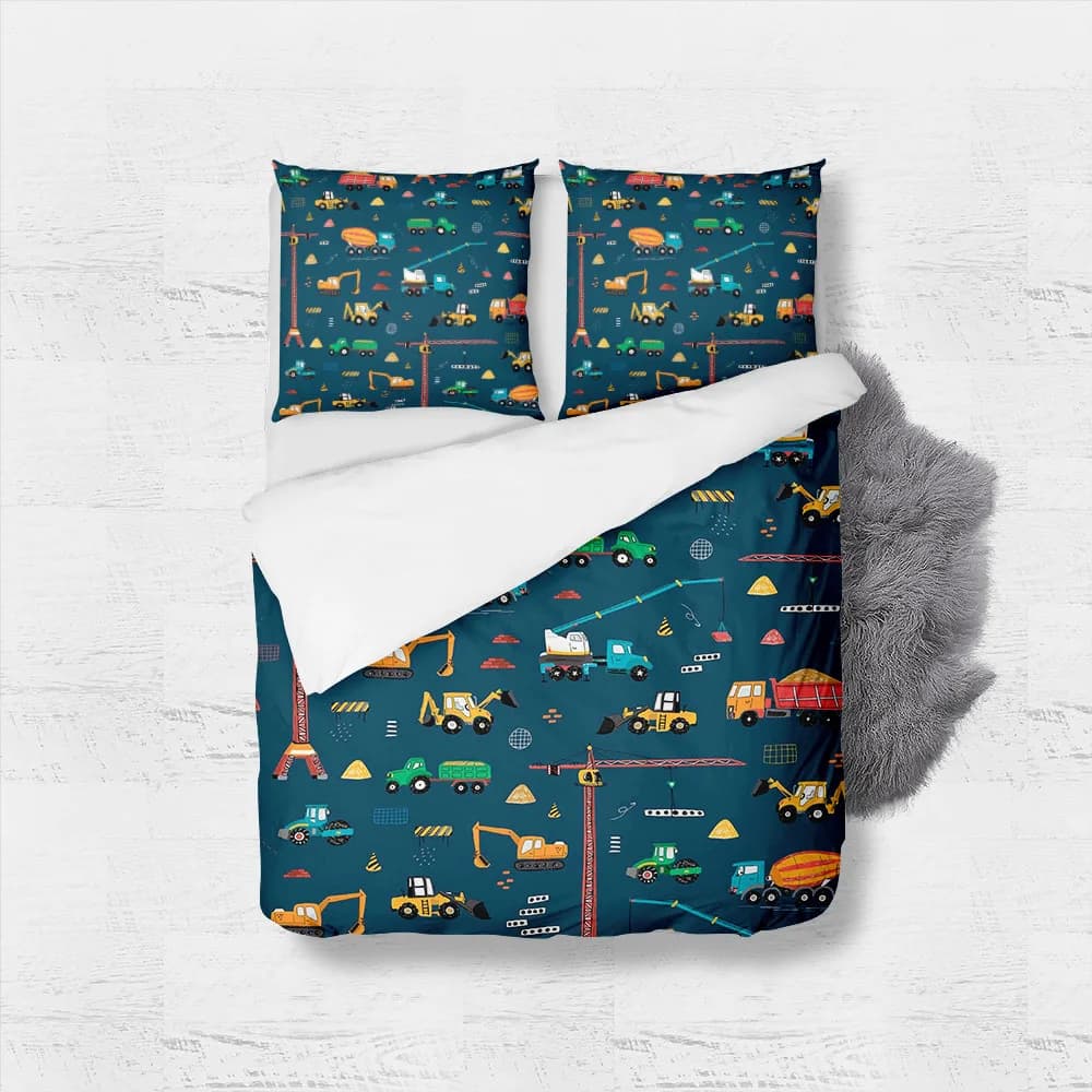Set cushion cover for building sites without bedsheet, set bed linen for single bed, double, king size, queen size, full size, twin size