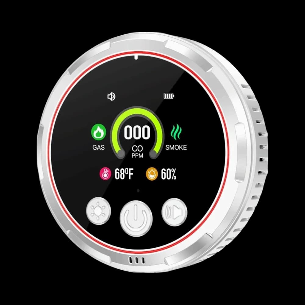 Portable 5-in-1 Compound Gas Detector Digital Display Safety Alarm Portable Carbon Monoxide Detector Safety Monitor