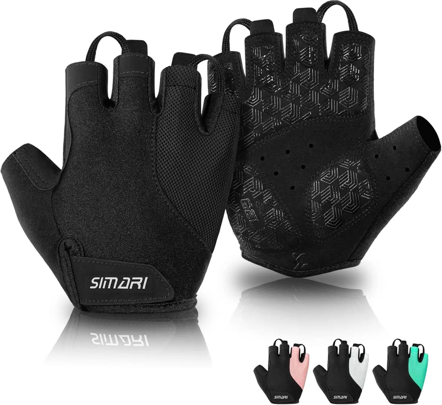 Guanti da Ciclismo con Gel Pad, Ammortizzanti, Traspiranti per Uomo e Donna, per Ciclismo, Mountain Bike, Palestra, Sollevamento Pesi, Yoga