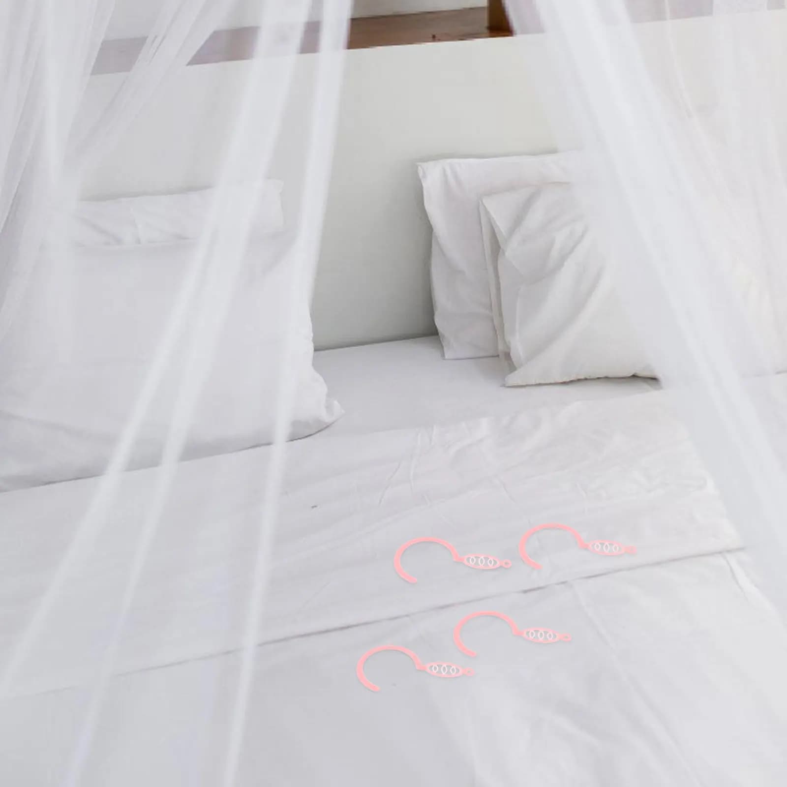 20 Pezzi Ganci in Plastica per Zanzariera, Ganci Robusti per Culla, Baldacchino, Gazebo, Tenda, Clip per Telaio del Letto