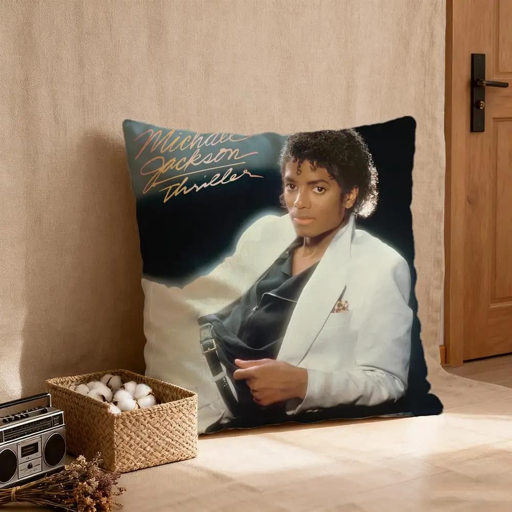 Federa per cuscino Michael Jackson, modello anti-polvere, adatta per divano, camera da letto, auto