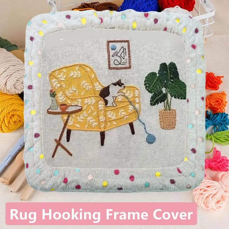 Gripper Strip Frame Cover Flannel Gripper Frame Cover Embroidery Hoop Cover Embroidery Strip Frame Cover With 4 Foam