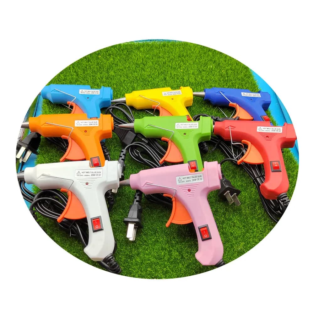 10 pezzi colorati mini pistola per colla a caldo mini pistole industriali termo temperatura di calore utensile elettrico fai da te