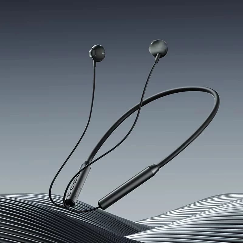 Auricolari Bluetooth 5.0 con archetto da collo Cuffie wireless HIFI Stereo Sport Auricolare Bluetooth TWS appeso al collo con auricolari con microfono