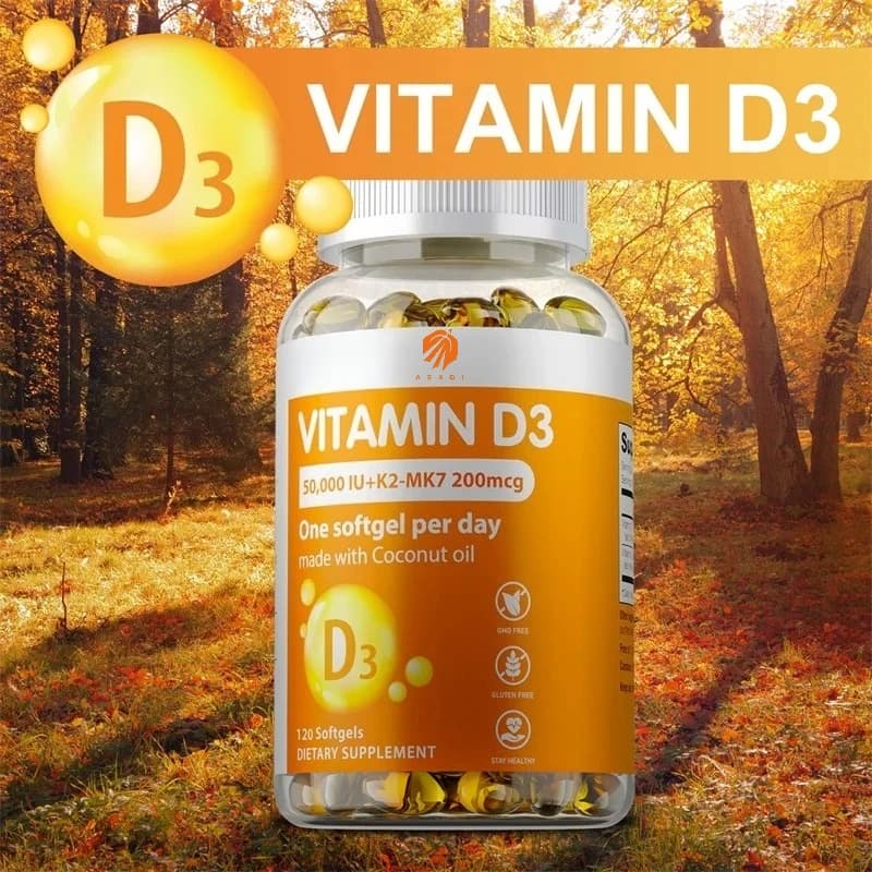 Integratore di vitamina D3 1250 mg con K2 200 mcg - Sistema immunitario e salute ossea, supporto per l'umore e energia, gestione del peso