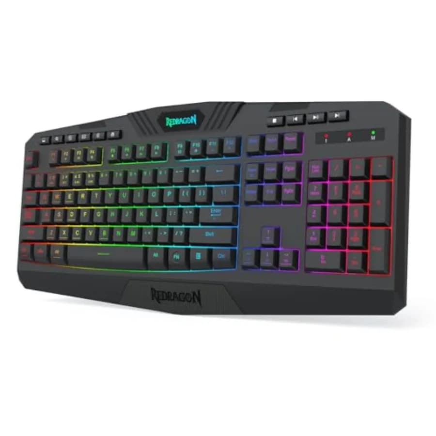 K503 Wireless Gaming Keyboard, 3-Mode 2.4G/BT/USB,RGB LED Backlit, Multimedia Keys, Fully Programmable Silent Membrane Keyboard