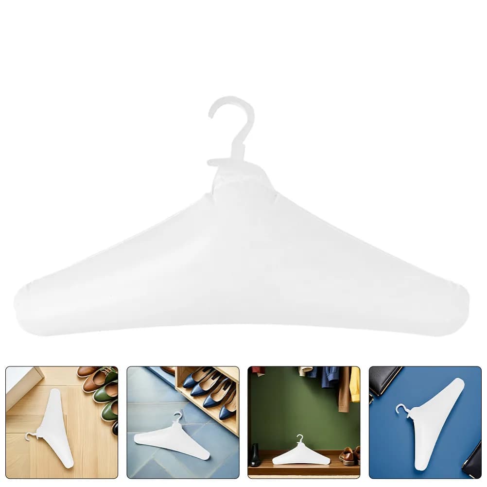 5Pcs Inflatable Clothes Hangers Portable Travel Hanger Foldable Lightweight Camping Drying Garment Rack Storage Holder