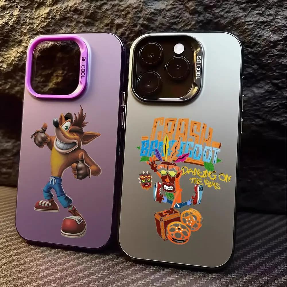 A-Crash Ban-di-coot Phone Case For iPhone 17/16/15/14/13/12/11 Pro Max Luxury Silver TPU Case Shockproof Anti-Scratch