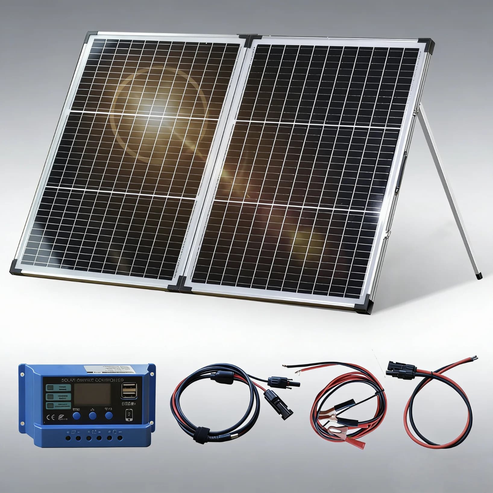 Pannello Solare Pieghevole 140W Monocristallino con Alta Efficienza del 23% e Impermeabile per Campeggio, Camper, Uso Esterno