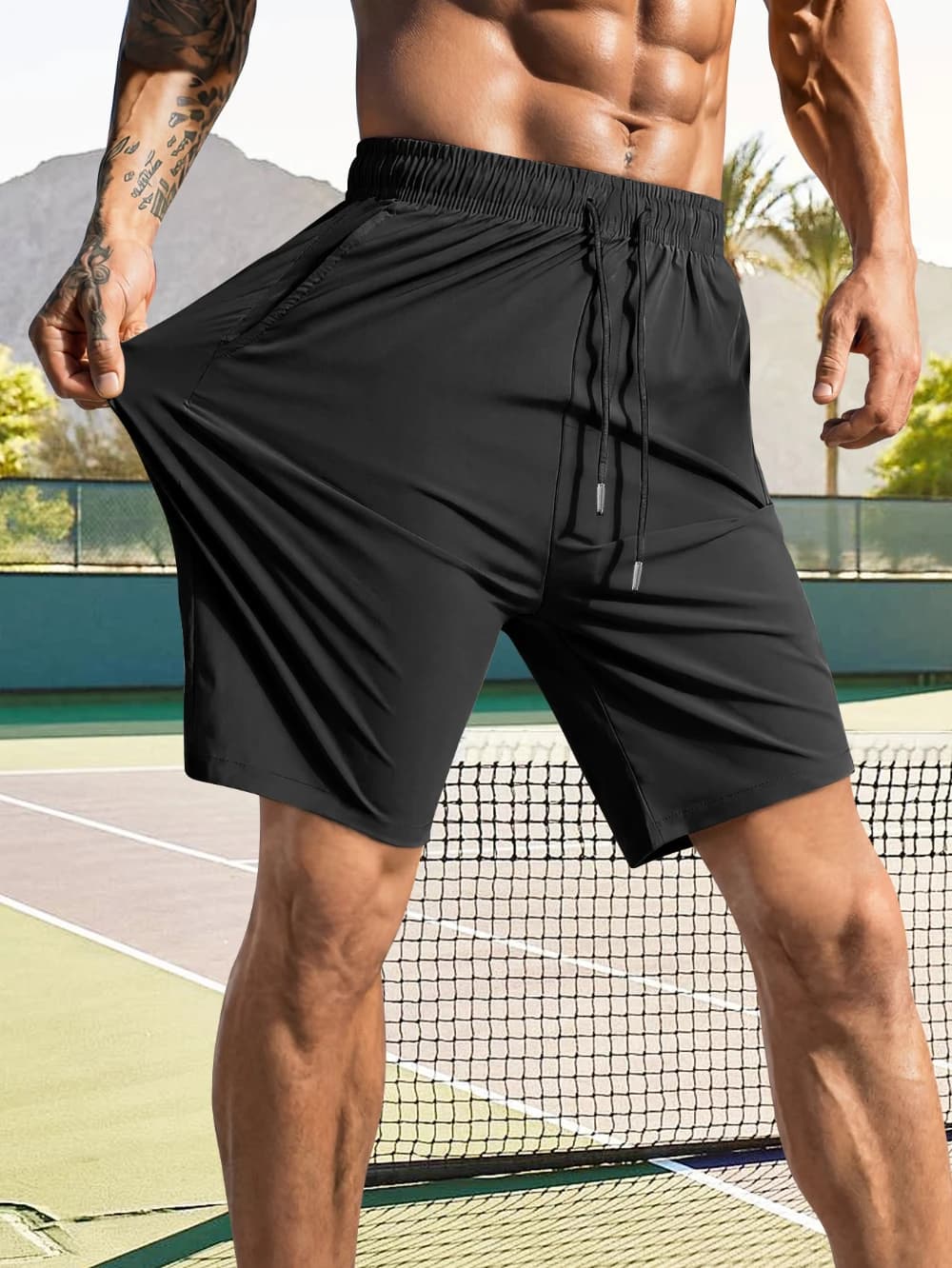 Pantaloncini casual estivi rinfrescanti e comodi per il tempo libero con regolazione tramite coulisse