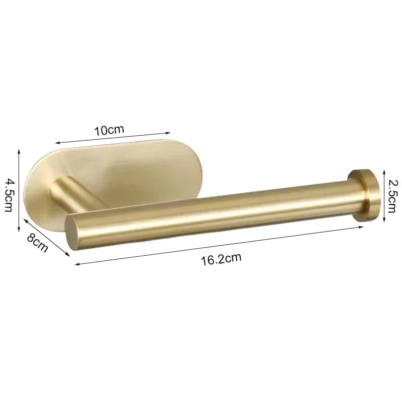 Portarotolo per carta igienica in acciaio inox 304, colore oro spazzolato, per accessori da bagno.
